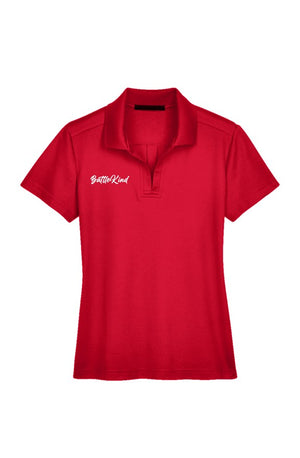 Performance Ladies' Plaited Polo Red